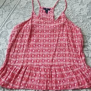 GAP Red Geometric Tank Top